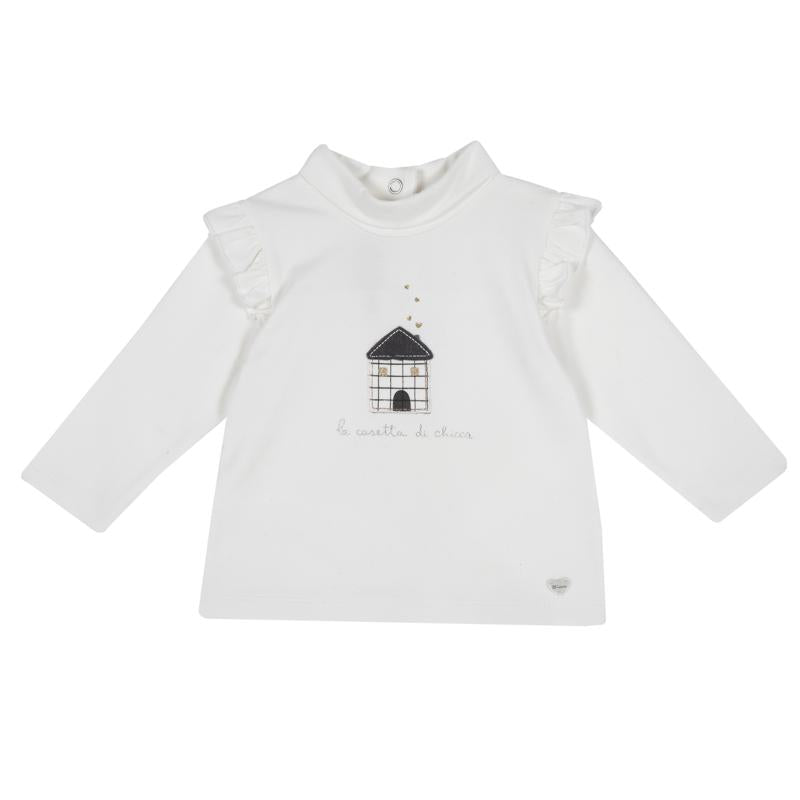 Turtleneck Top with Frill